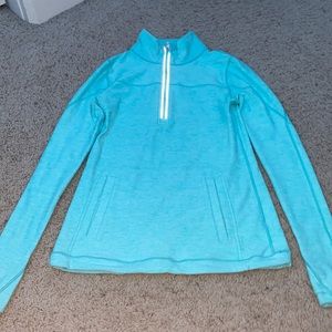 ivivva teal long sleeve quarter zip